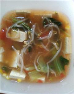 豆腐玉米青菜减肥汤最好吃的做法
