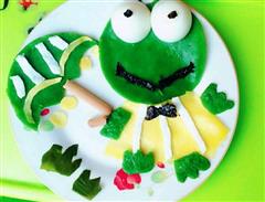 儿童创意餐-下雨天青蛙来为你打伞