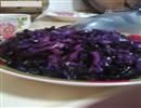 紫甘蓝炒木耳
