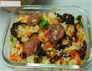 胡萝卜腊肠炒饭