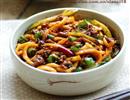 青椒肉酱干拌面