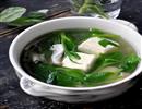 豌豆尖豆腐汤