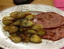 西式Brunch煎土豆块+煎火腿片